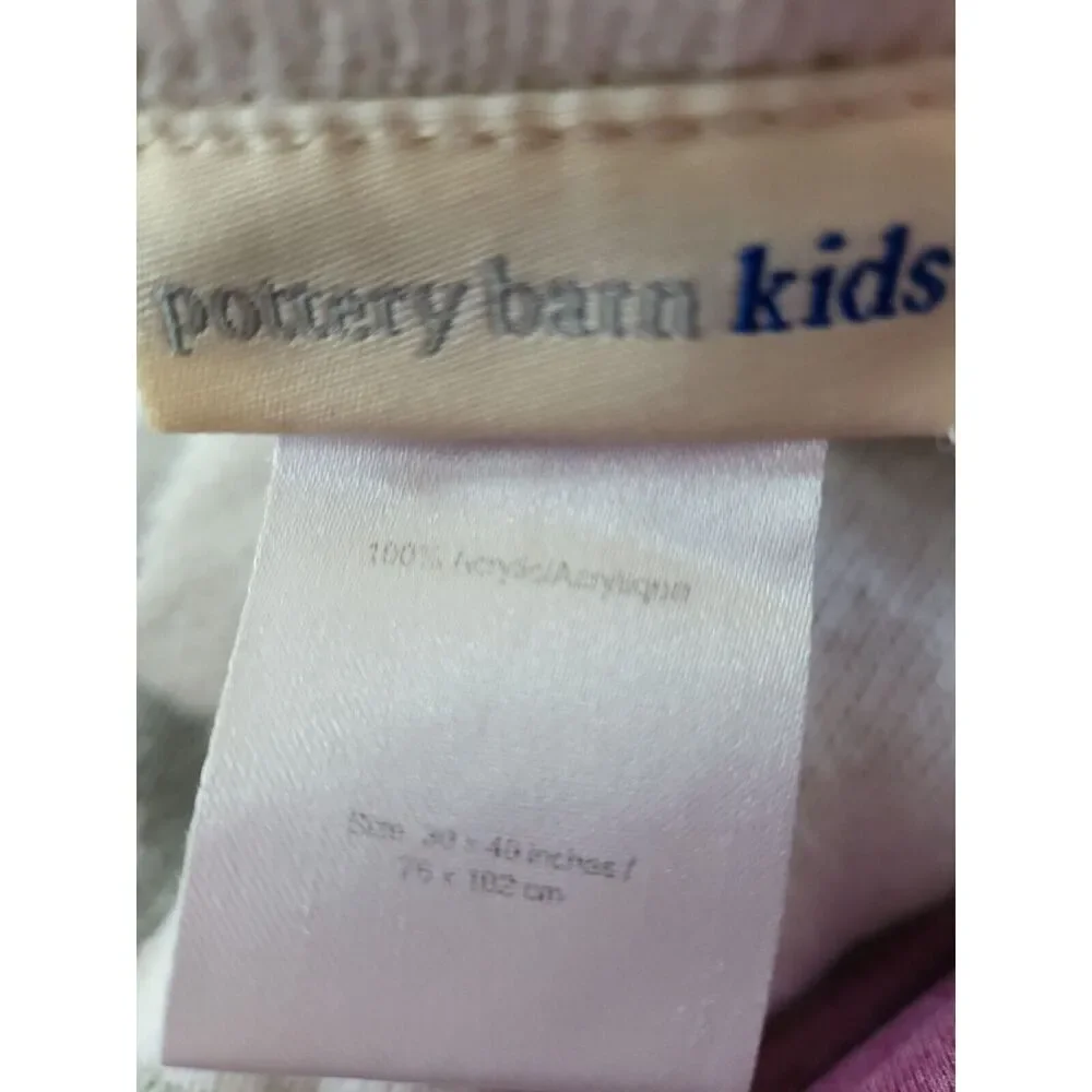 Pottery Barn Kids Blanket 30x35 Inch Grey‎ Love Toddler Lap Blankie Throw